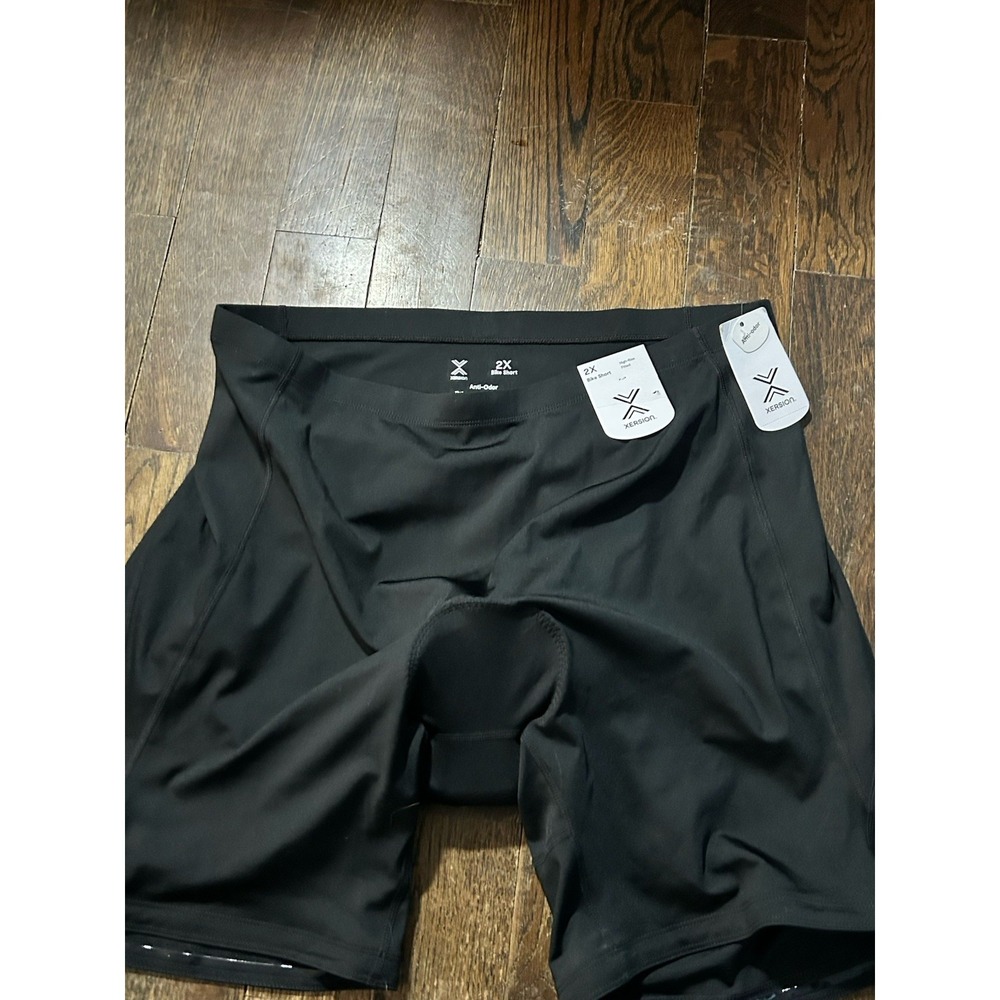 Xersion Anti-Odor Compression Bike Shorts Size 2X UPF 50 black Padded